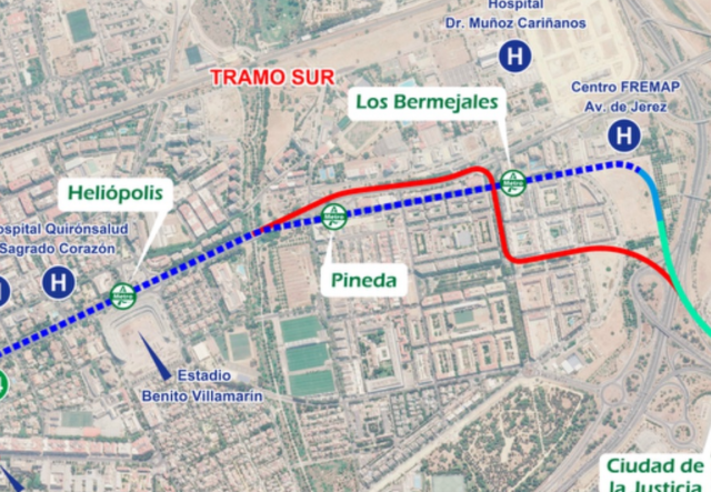 Aprobado el trazado definitivo de la Línea 3 Sur de Metro de Sevilla